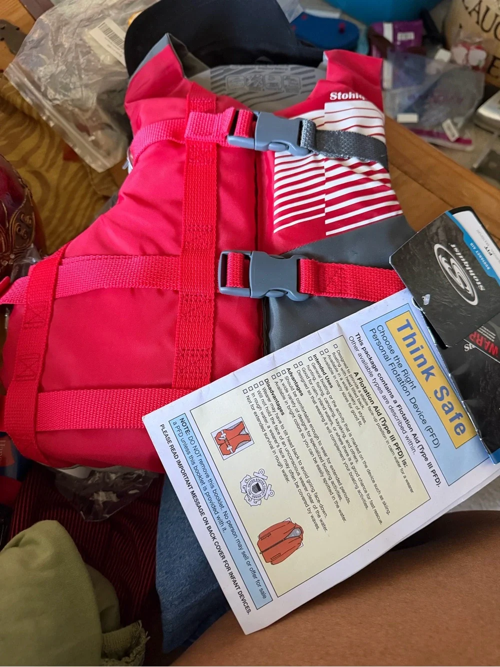 Red and Gray Kids Life Jacket - Youth PFD